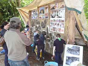 mud sculpting at the secret village